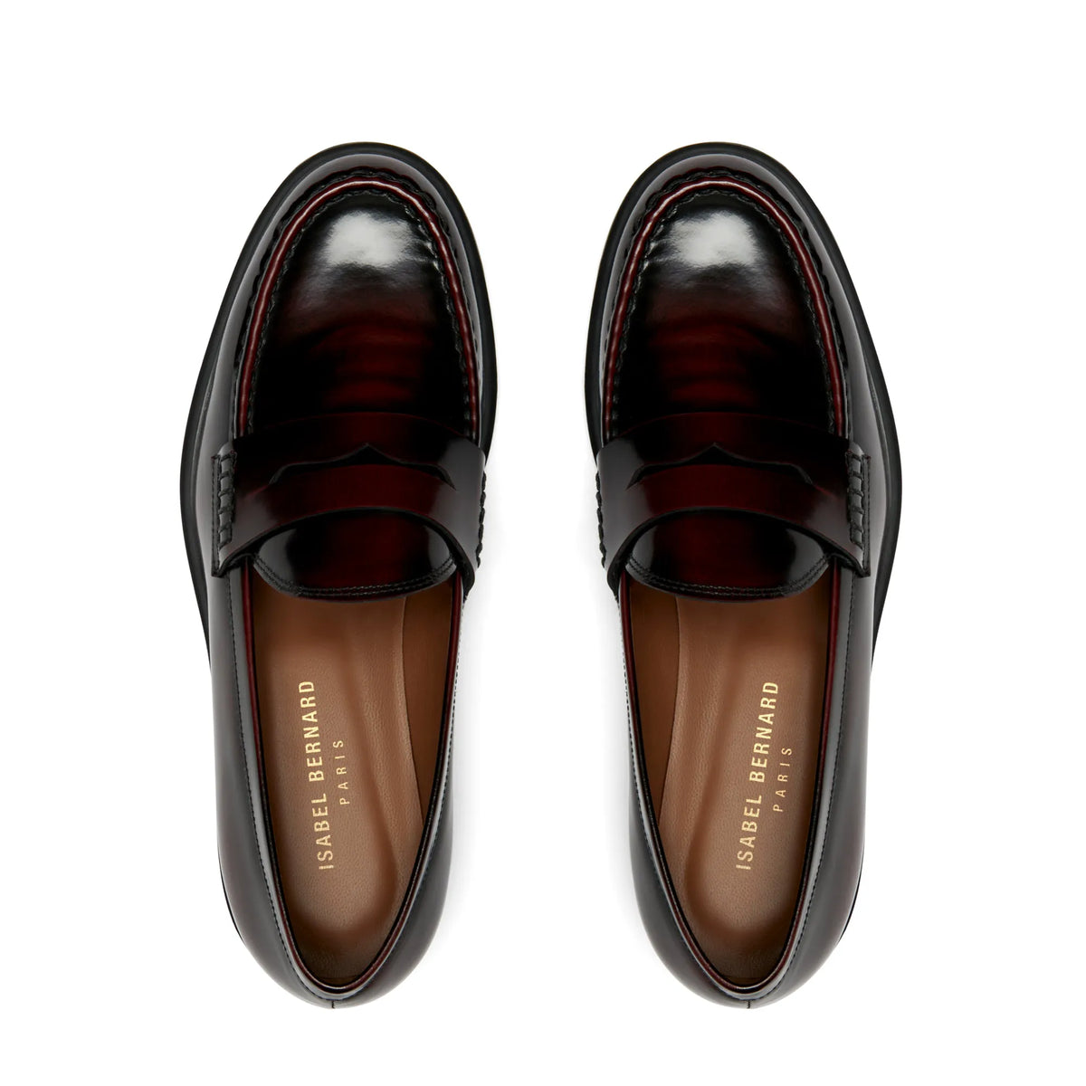 Vendôme Blandine bordeaux red spazzolato leather loafers