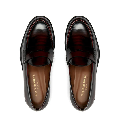 Vendôme Blandine bordeaux red spazzolato leather loafers