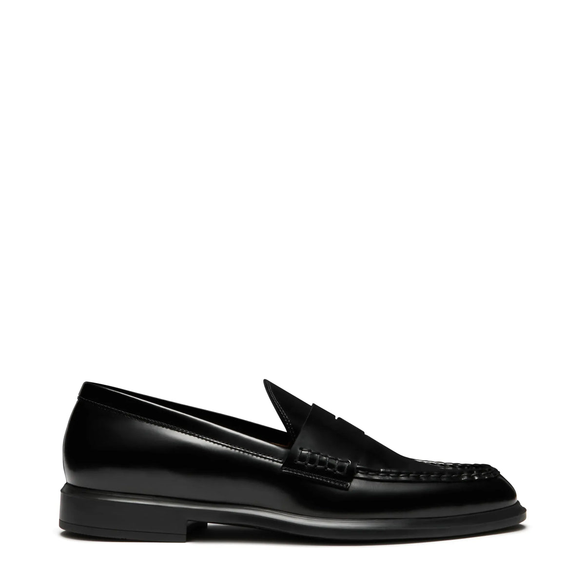 Vendôme Blandine black spazzolato leather loafers