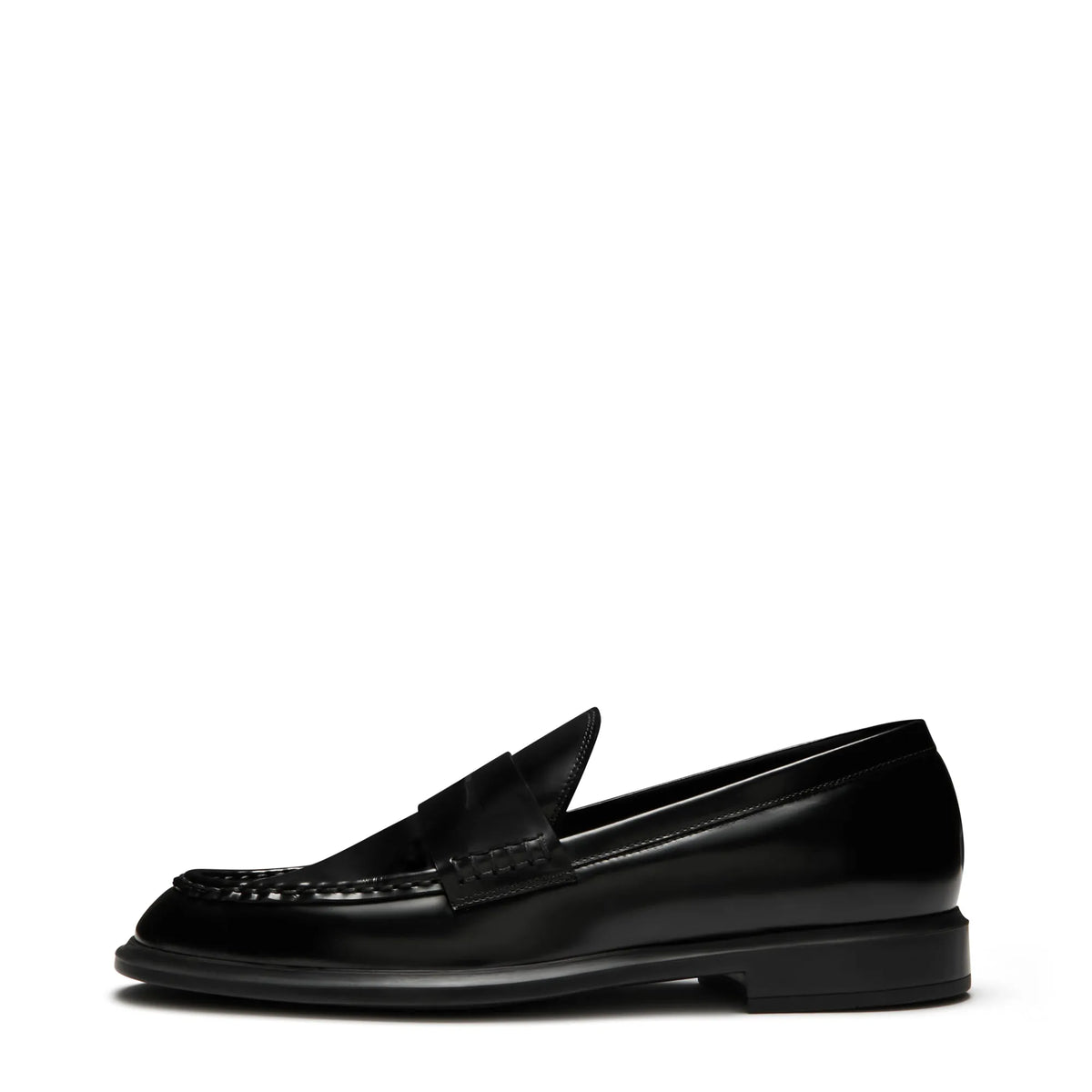 Vendôme Blandine black spazzolato leather loafers
