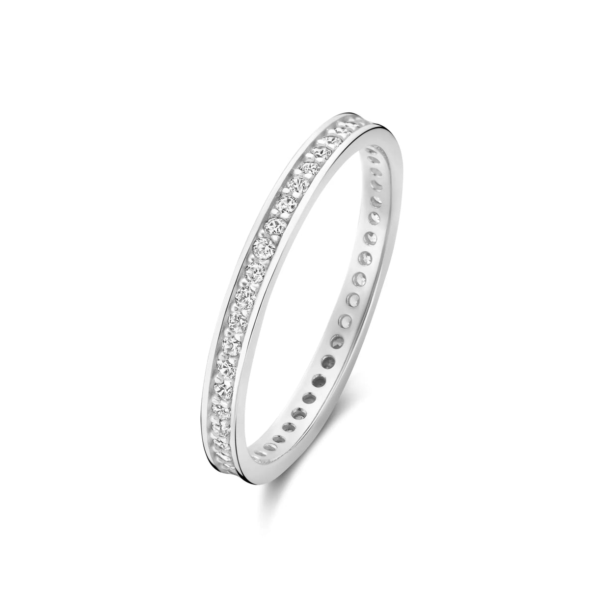 Saint Germain Merle 14 karat white gold ring with zirconia stones