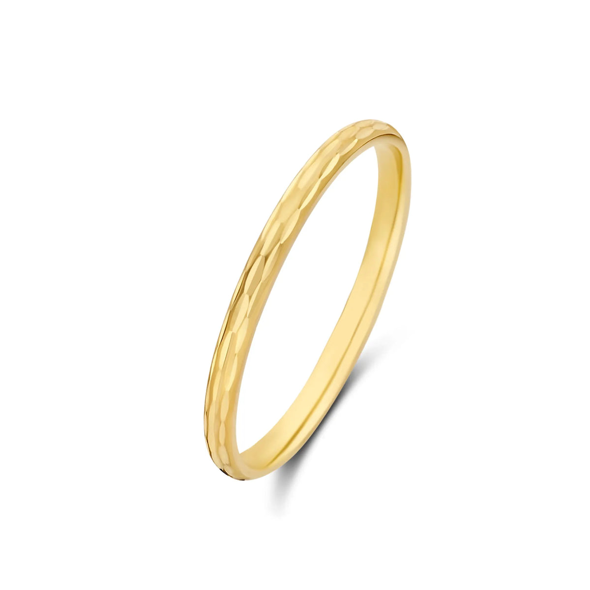 Rivoli Laura 14 karat gold ring with diamond cut
