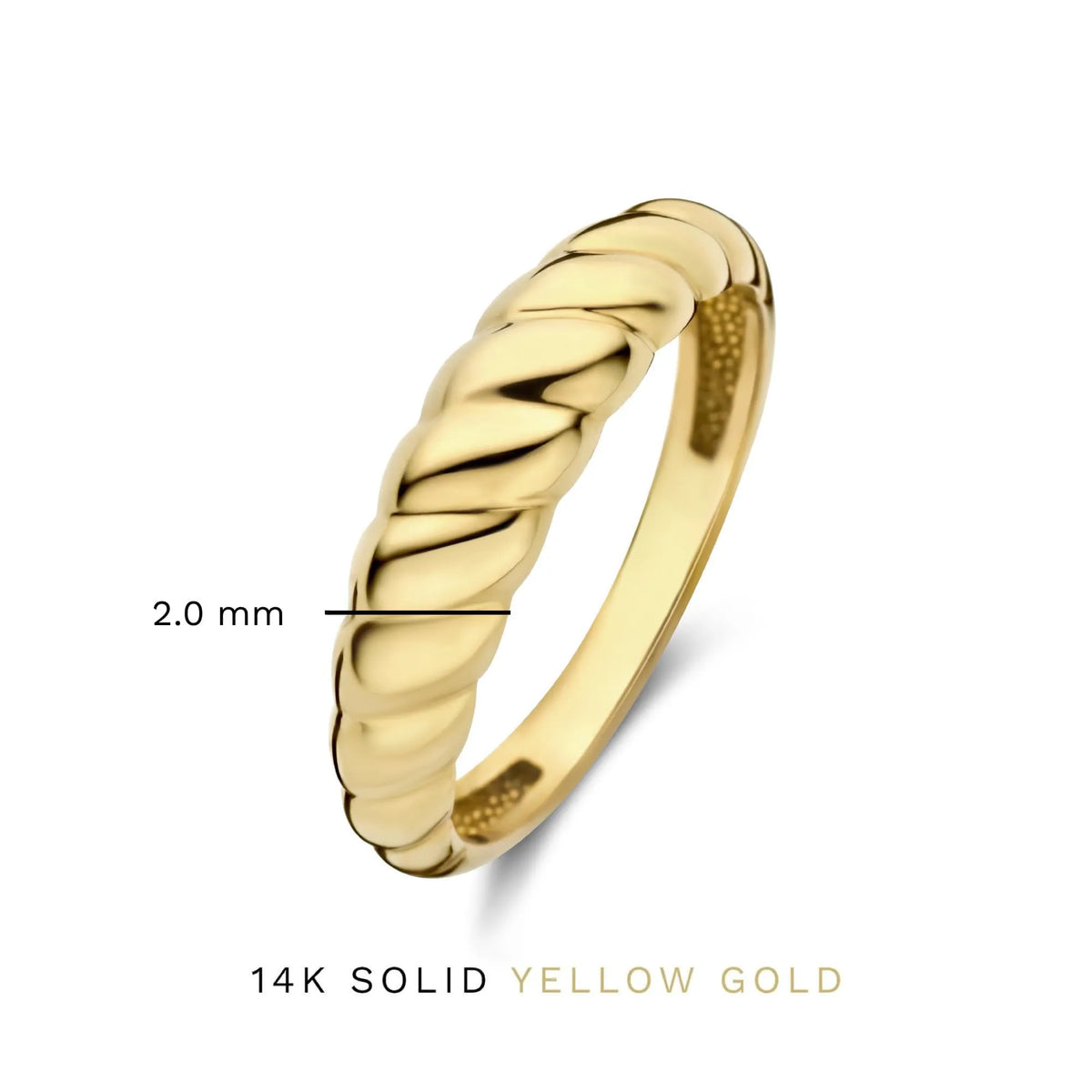 Aidee Elodie 14 karat gold ring with twist
