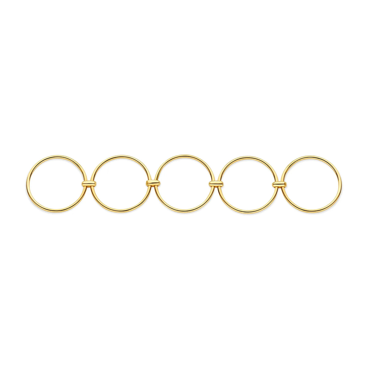 Cour d'Honneur Adora 14 karat golden 5-piece multi ring