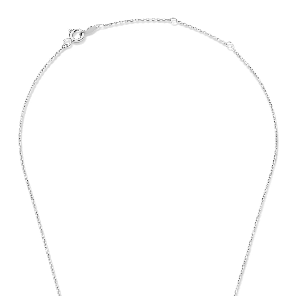 Saint Germain Chloé 14 karat white gold initial collier with letter