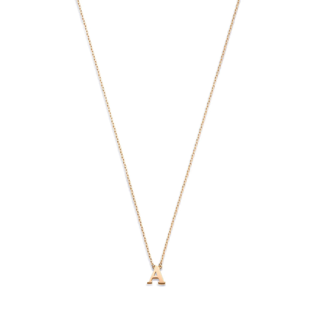 La Concorde Chloé 14 karat rose gold initial collier with letter