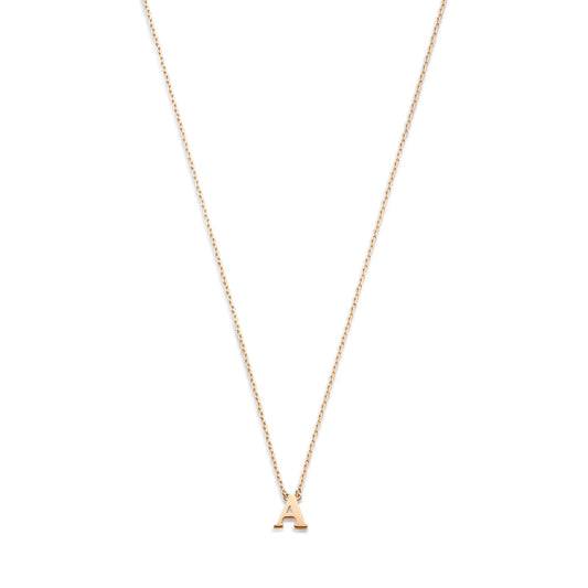 La Concorde Chloé 14 karat rose gold initial collier with letter