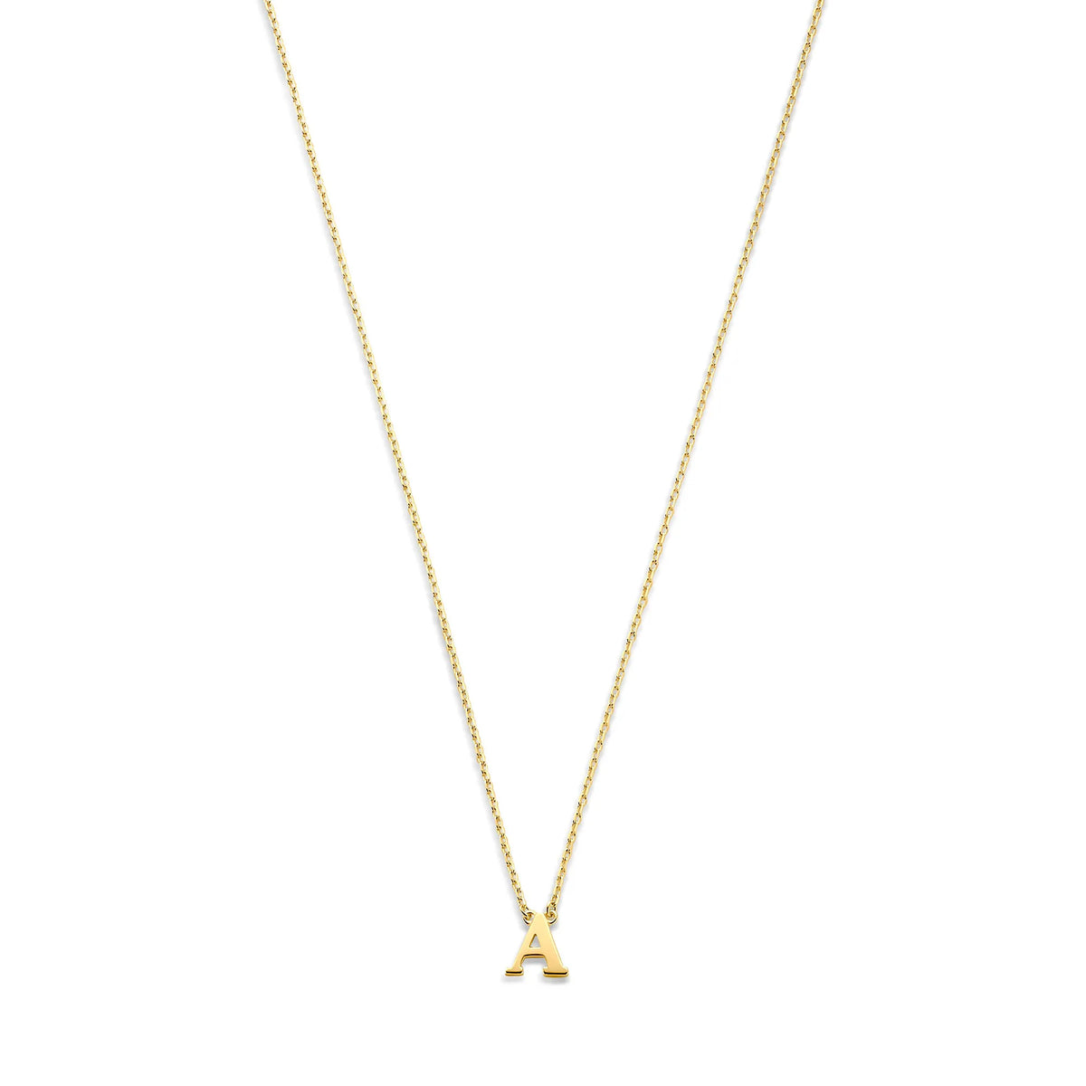 Le Marais Chloé 14 karat gold initial necklace with letter