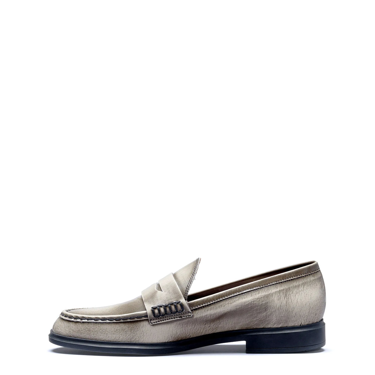 Vendôme Blandine cream spazzolato leather loafers