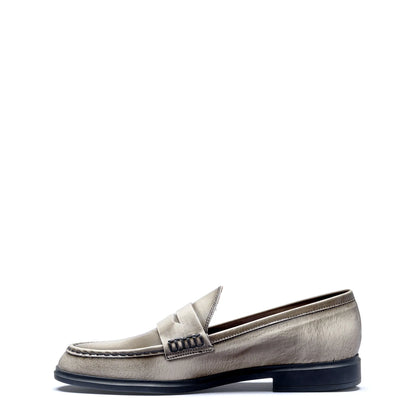 Vendôme Blandine cream spazzolato leather loafers