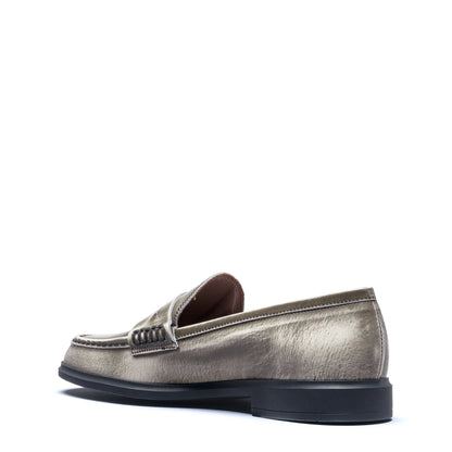 Vendôme Blandine cream spazzolato leather loafers