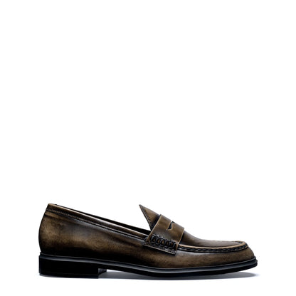 Vendôme Blandine mocha spazzolato leather loafers