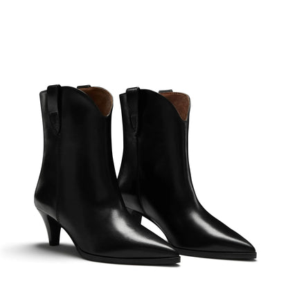 Vendôme Louane black calfskin leather boots