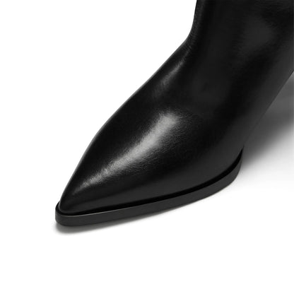 Vendôme Louane black calfskin leather boots