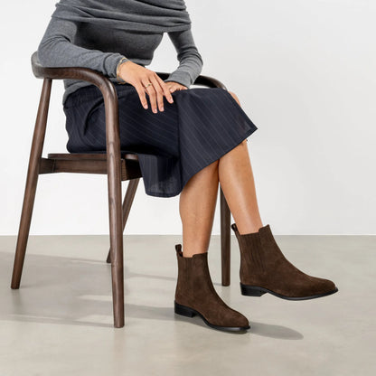 Vendôme Chey Brown Suede Leather Chelsea Boots