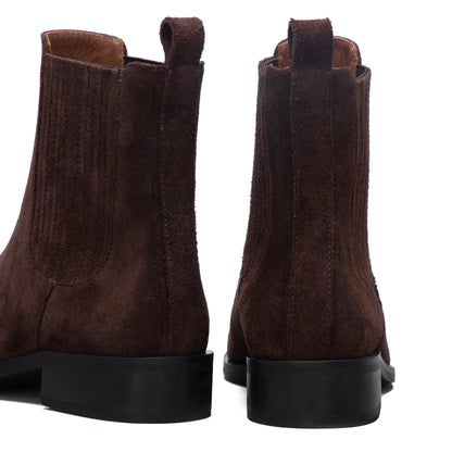 Vendôme Chey Brown Suede Leather Chelsea Boots