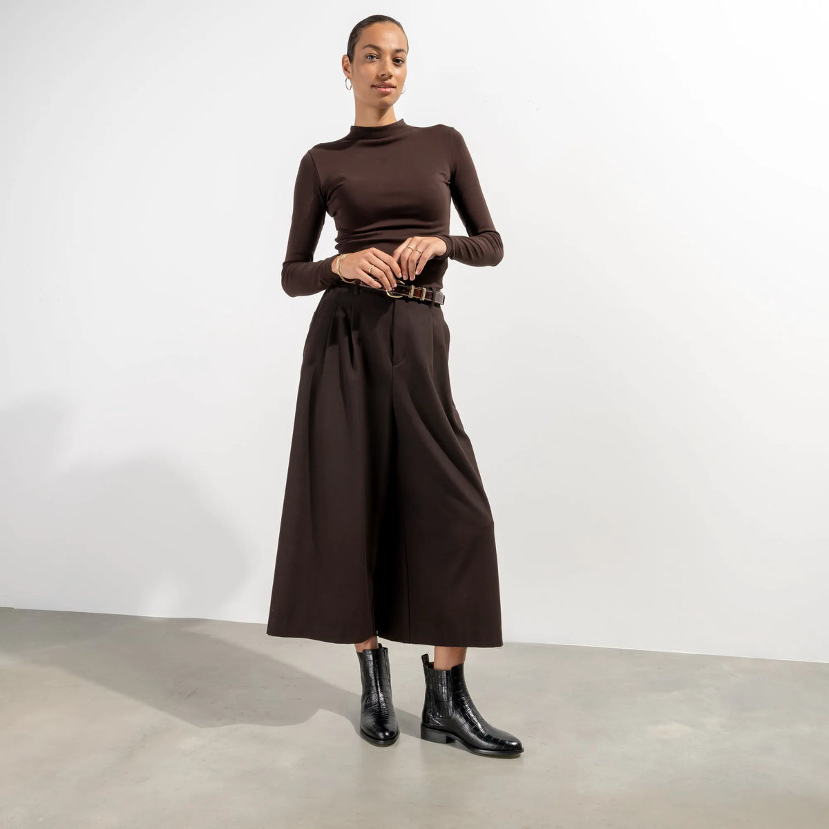 Vendôme Chey Croco Black Calfskin Leather Chelsea Boots