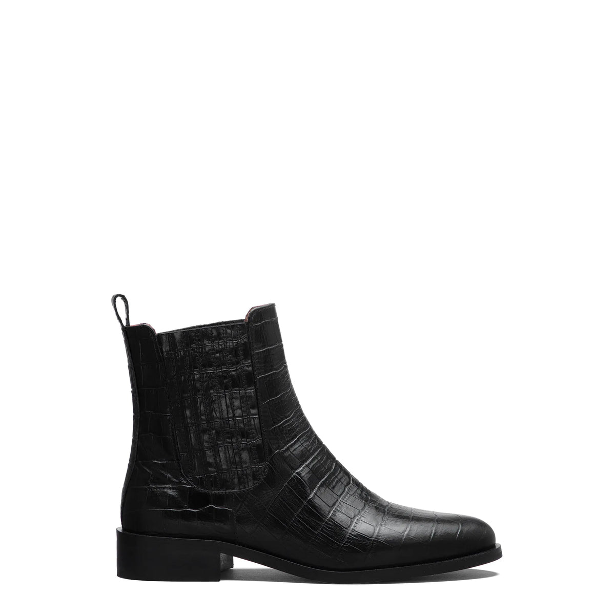 Vendôme Chey Croco Black Calfskin Leather Chelsea Boots