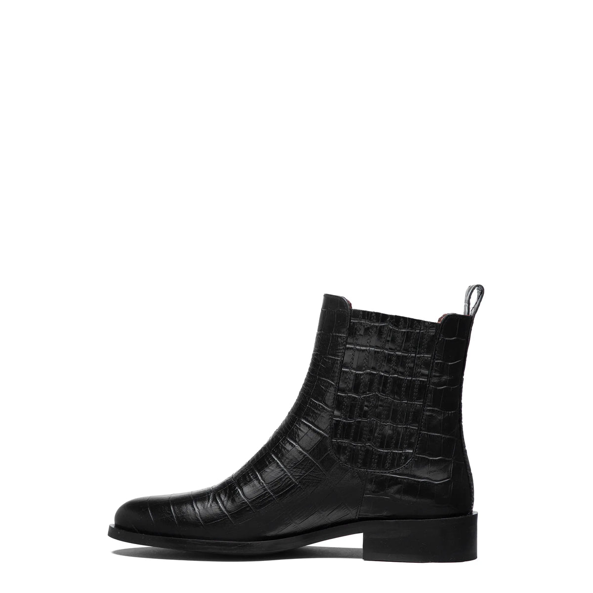 Vendôme Chey Croco Black Calfskin Leather Chelsea Boots