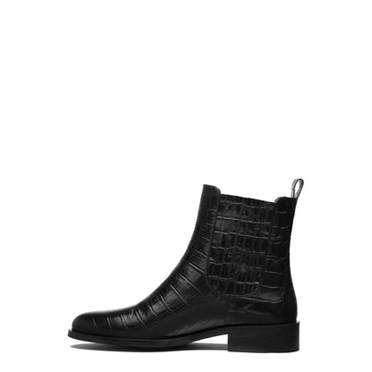 Vendôme Chey Croco Black Calfskin Leather Chelsea Boots