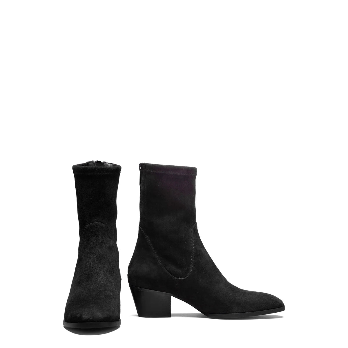 Vendôme Estelle Black Stretch Suede Boots