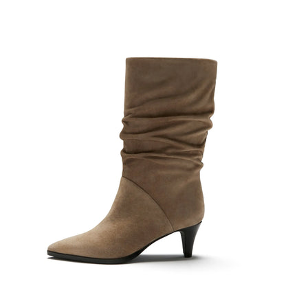 Vendôme Margot taupe suede boots