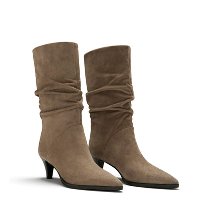 Vendôme Margot taupe suede boots