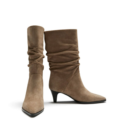 Vendôme Margot taupe suede boots