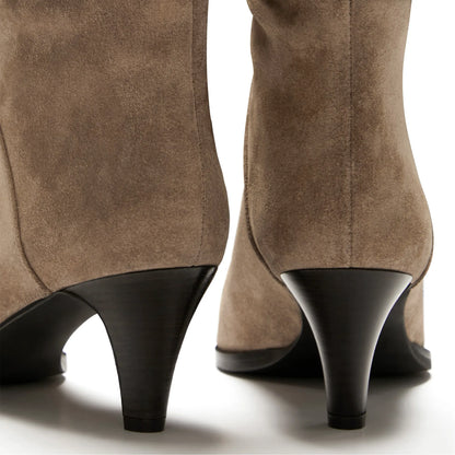Vendôme Margot taupe suede boots