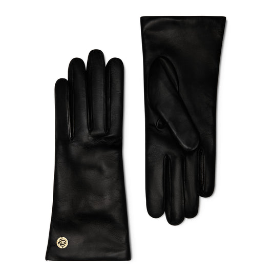 Honoré Eleanor black goatskin leather gloves