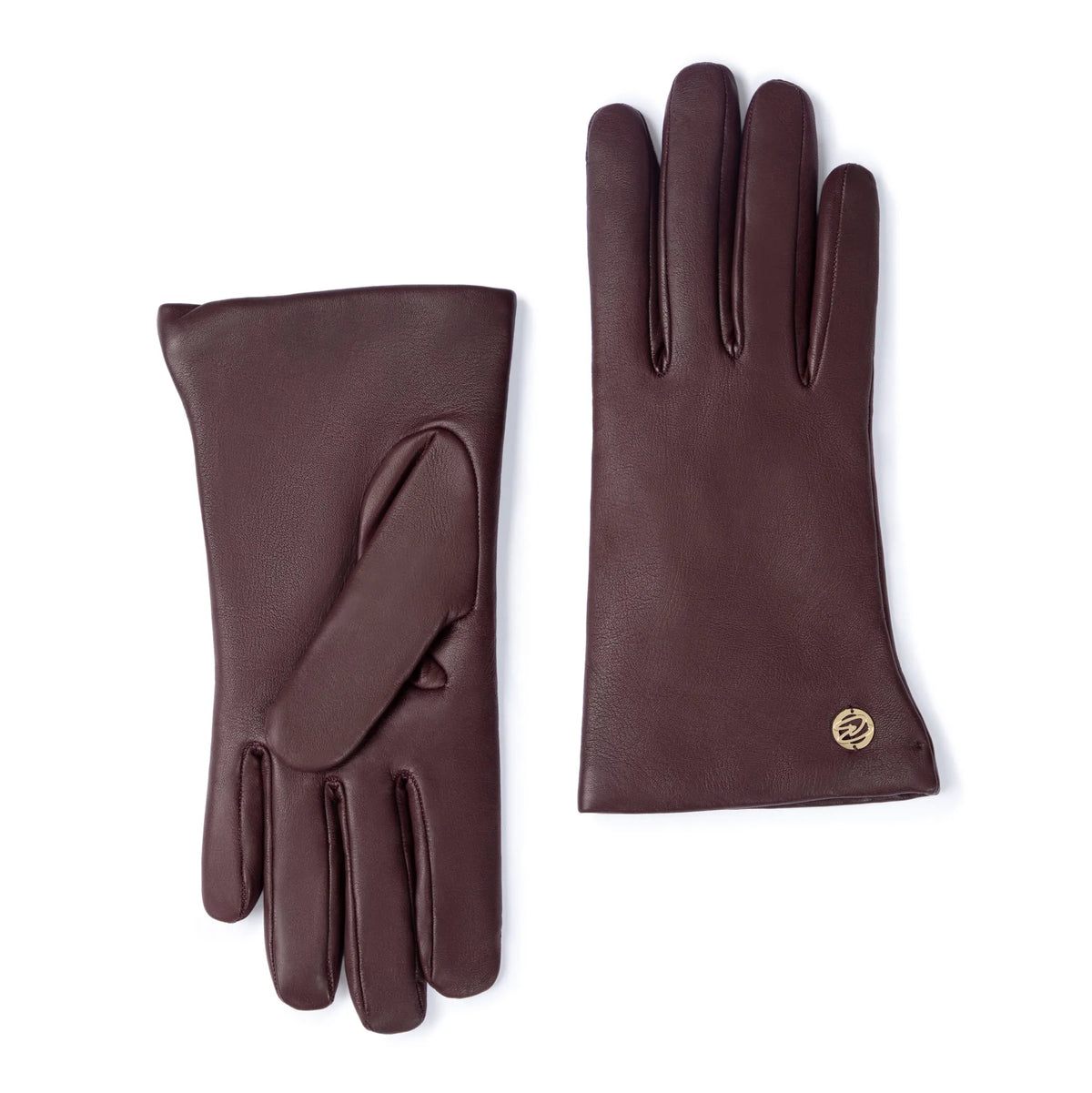 Honoré Eleanor Bordeaux Red goatskin leather gloves