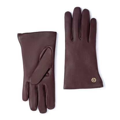 Honoré Eleanor Bordeaux Red goatskin leather gloves