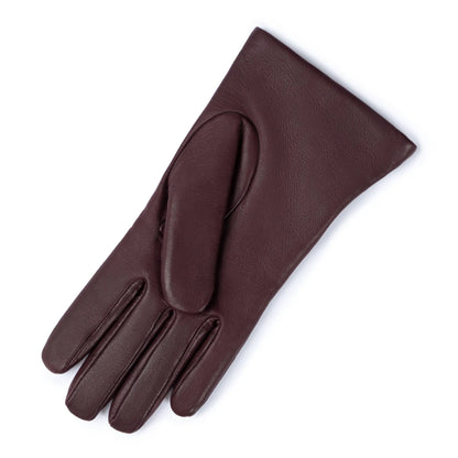 Honoré Eleanor Bordeaux Red goatskin leather gloves