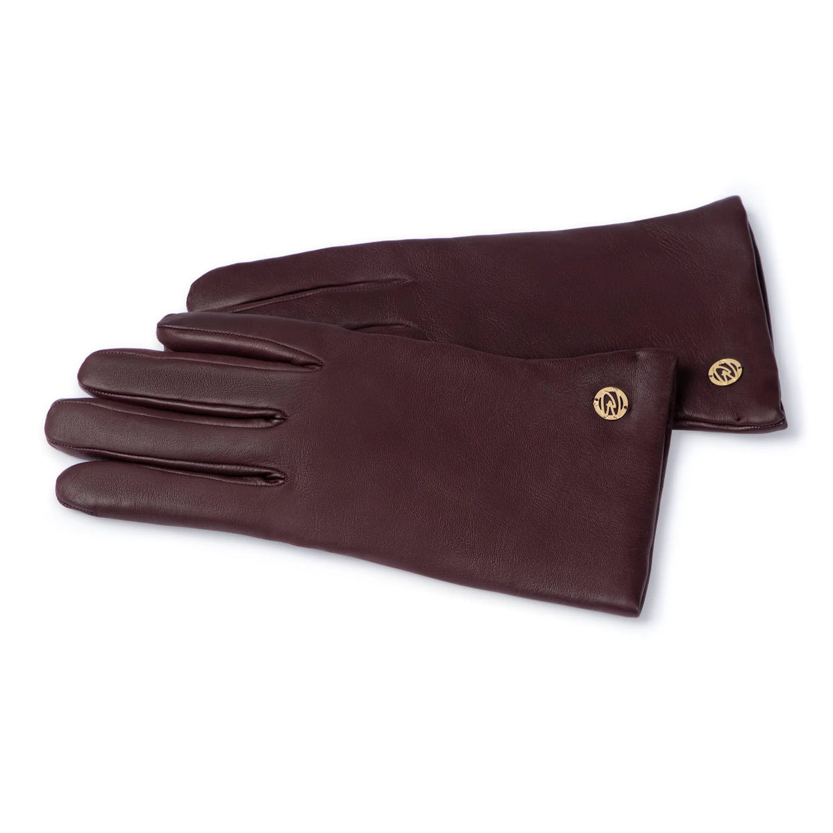 Honoré Eleanor Bordeaux Red goatskin leather gloves