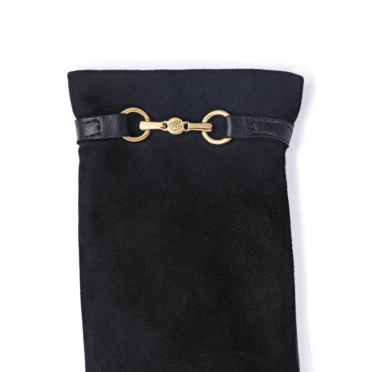Honoré Marcelia black goatskin suéde leather gloves