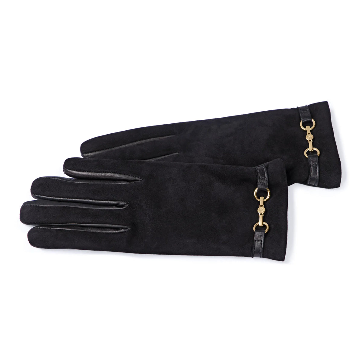 Honoré Marcelia black goatskin suéde leather gloves