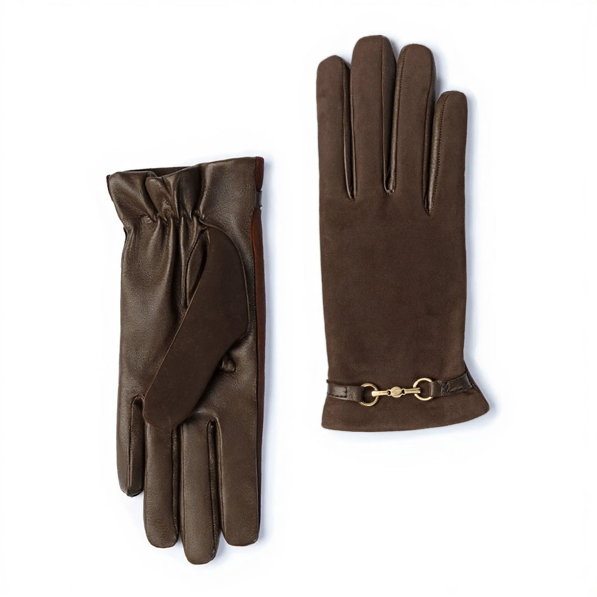Honoré Marcelia dark brown goatskin suéde leather gloves