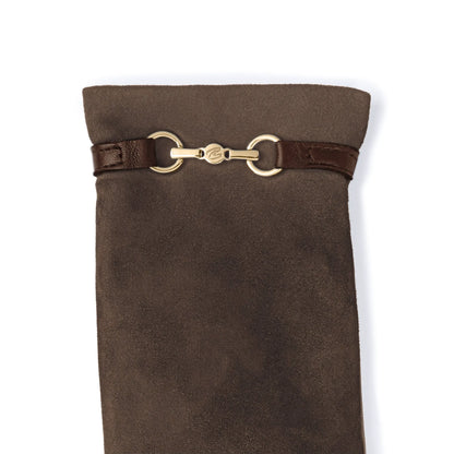 Honoré Marcelia dark brown goatskin suéde leather gloves