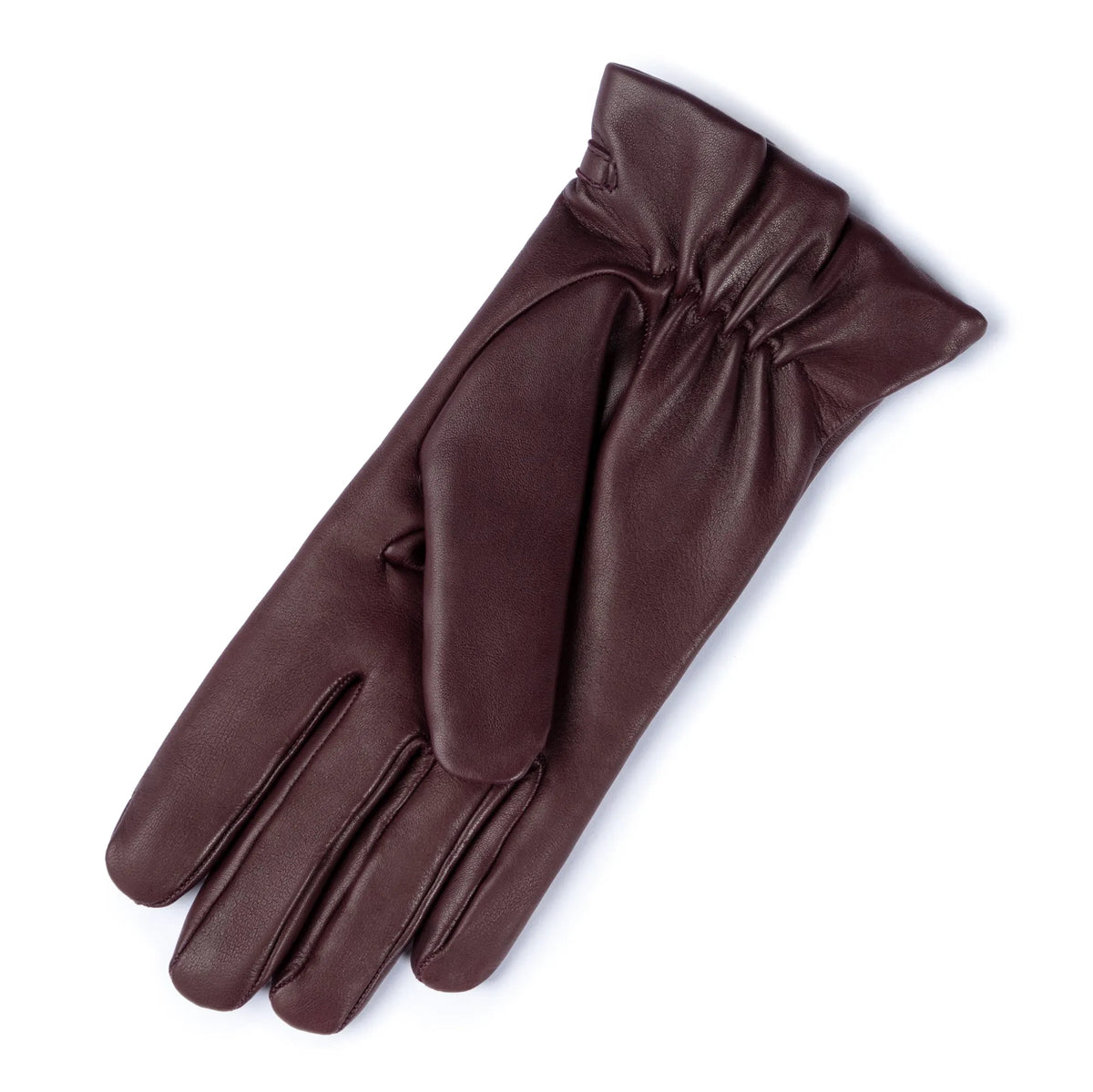 Honoré Marcelia Bordeaux Red goatskin leather gloves