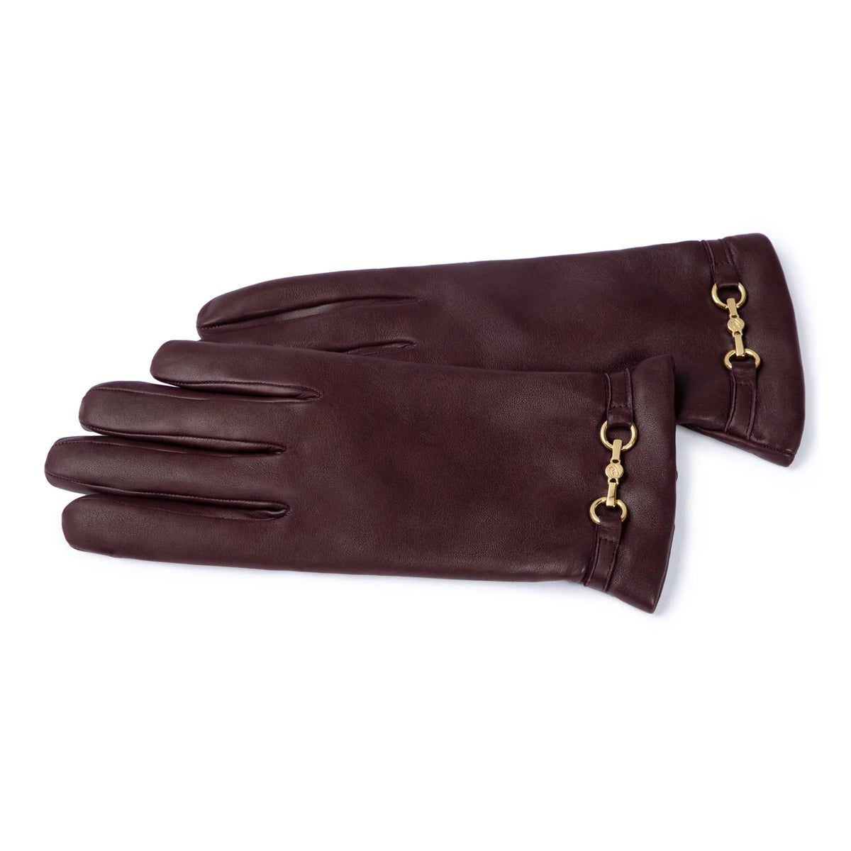 Honoré Marcelia Bordeaux Red goatskin leather gloves