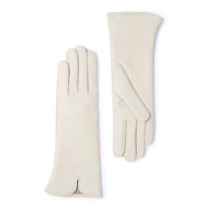 Honoré Sylvie cream goatskin leather gloves