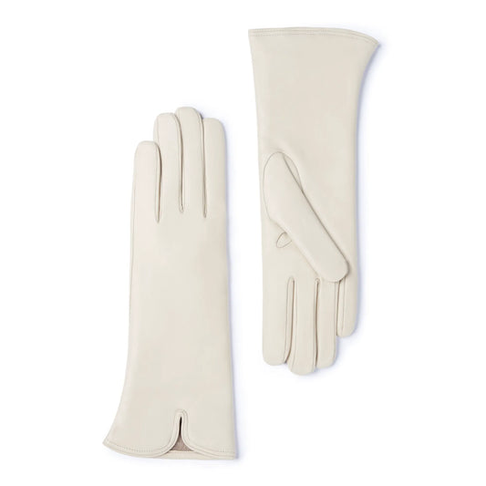 Honoré Sylvie cream goatskin leather gloves