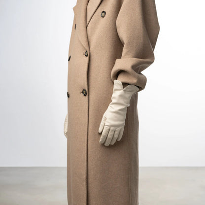 Honoré Sylvie cream goatskin leather gloves