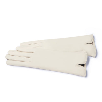 Honoré Sylvie cream goatskin leather gloves