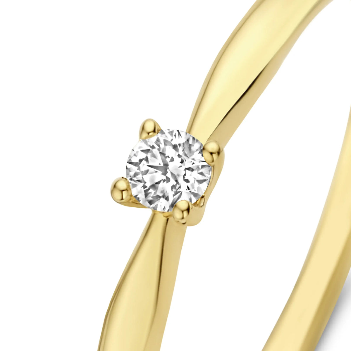 De la Paix Céline 14 karat gold ring with diamond 0.05 carat