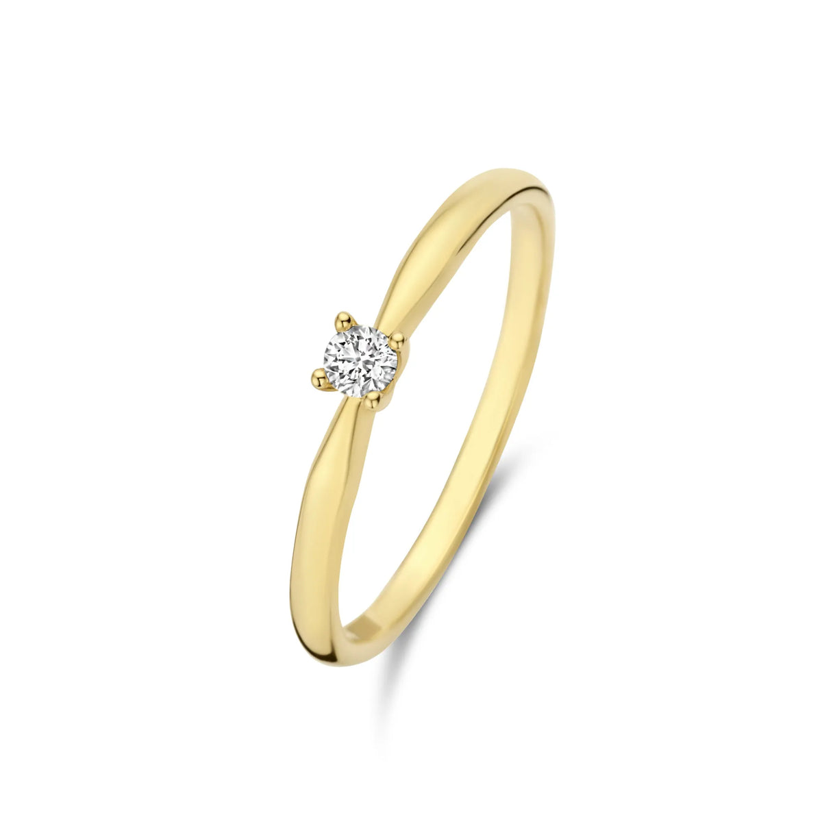 De la Paix Celesse 14 karat gold ring with diamond 0.07 carat