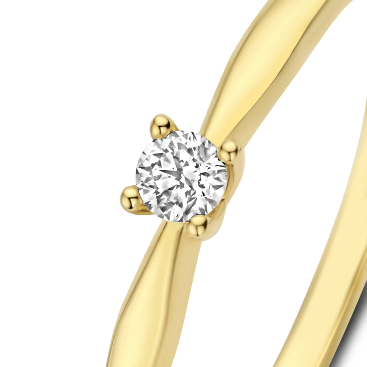 De la Paix Celesse 14 karat gold ring with diamond 0.07 carat