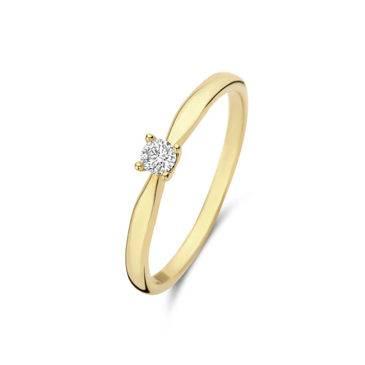 De la Paix Christine 14 karat gold ring with diamond 0.10 carat