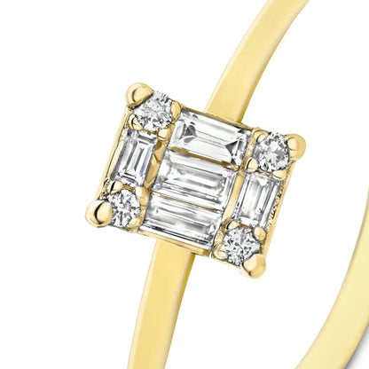 De la Paix Maxime 14 karat gold ring with diamond 0.13 carat