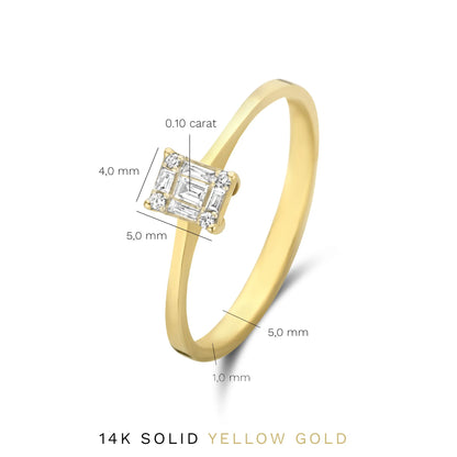 De la Paix Maxime 14 karat gold ring with diamond 0.13 carat